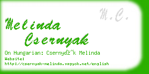 melinda csernyak business card